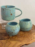 Duck-Egg Speckled Collection Jug - by Claire Farmer - Little Bird Ceramics