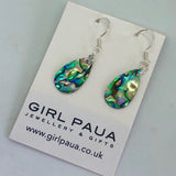 Paua Shell Natural Earrings - by Mhairi Sim - Girl Paua