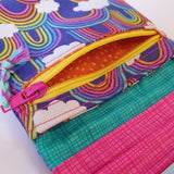 Wallet in Rainbows Fabric- by Lucy Jackson