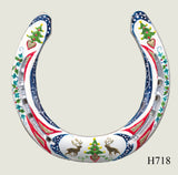 Christmas Hand Painted Horseshoes - By Gillian Kingslake