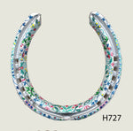 Floral Style Hand Painted Horseshoes - By Gillian Kingslake