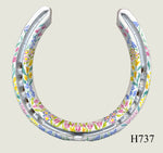 Floral Style Hand Painted Horseshoes - By Gillian Kingslake