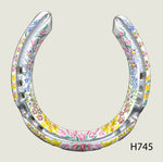 Floral Style Hand Painted Horseshoes - By Gillian Kingslake