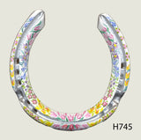 Floral Style Hand Painted Horseshoes - By Gillian Kingslake