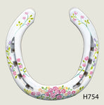 Floral Style Hand Painted Horseshoes - By Gillian Kingslake