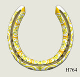 Floral Style Hand Painted Horseshoes - By Gillian Kingslake