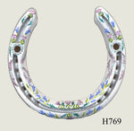 Thistle Hand Painted Horseshoes - By Gillian Kingslake