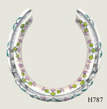 Thistle Hand Painted Horseshoes - By Gillian Kingslake