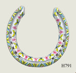 Floral Style Hand Painted Horseshoes - By Gillian Kingslake