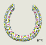 Floral Style Hand Painted Horseshoes - By Gillian Kingslake