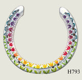 Floral Style Hand Painted Horseshoes - By Gillian Kingslake