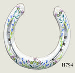 Thistle Hand Painted Horseshoes - By Gillian Kingslake