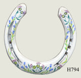 Thistle Hand Painted Horseshoes - By Gillian Kingslake