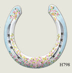 Floral Style Hand Painted Horseshoes - By Gillian Kingslake