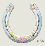 Floral Style Hand Painted Horseshoes - By Gillian Kingslake