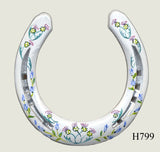 Thistle Hand Painted Horseshoes - By Gillian Kingslake
