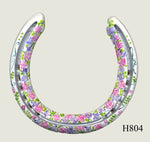 Floral Style Hand Painted Horseshoes - By Gillian Kingslake