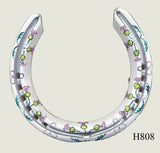 Thistle Hand Painted Horseshoes - By Gillian Kingslake