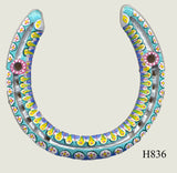 Floral Style Hand Painted Horseshoes - By Gillian Kingslake