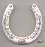 Floral Style Hand Painted Horseshoes - By Gillian Kingslake