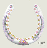 Floral Style Hand Painted Horseshoes - By Gillian Kingslake