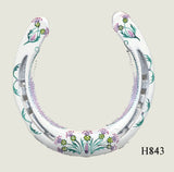 Thistle Hand Painted Horseshoes - By Gillian Kingslake