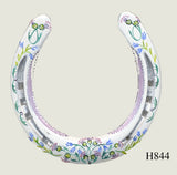 Thistle Hand Painted Horseshoes - By Gillian Kingslake