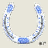 Patterned Style Hand Painted Horseshoes - By Gillian Kingslake