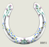 Thistle Hand Painted Horseshoes - By Gillian Kingslake