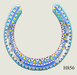 Patterned Style Hand Painted Horseshoes - By Gillian Kingslake
