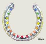 Various Hand Painted Horseshoes - By Gillian Kingslake