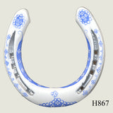 Floral Style Hand Painted Horseshoes - By Gillian Kingslake