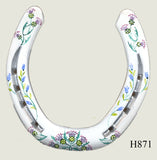 Thistle Hand Painted Horseshoes - By Gillian Kingslake