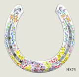 Floral Style Hand Painted Horseshoes - By Gillian Kingslake
