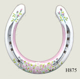 Floral Style Hand Painted Horseshoes - By Gillian Kingslake