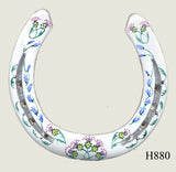 Thistle Hand Painted Horseshoes - By Gillian Kingslake