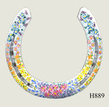Floral Style Hand Painted Horseshoes - By Gillian Kingslake