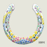 Floral Style Hand Painted Horseshoes - By Gillian Kingslake