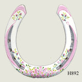 Floral Style Hand Painted Horseshoes - By Gillian Kingslake