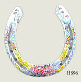 Floral Style Hand Painted Horseshoes - By Gillian Kingslake