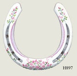 Floral Style Hand Painted Horseshoes - By Gillian Kingslake