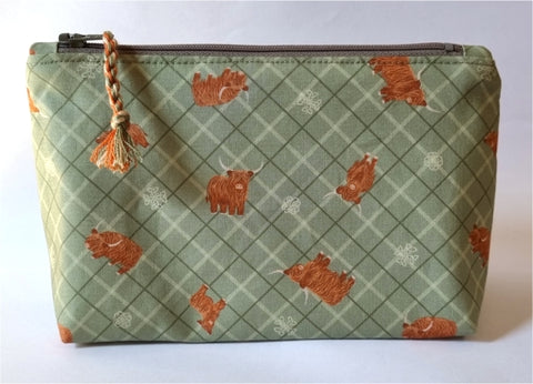 Scottish Theme Makeup Bag/Pencil Case - by Lucy Jackson
