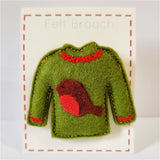 Christmas Jumper Brooch - by Lucy Jackson