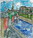 Kelvin Bridge Framed Print - by Damian Henry