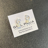 Paua Shell Koru Swirl Earrings - by Mhairi Sim - Girl Paua