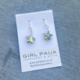 Paua Shell and Silver Bead Earrings - by Mhairi Sim - Girl Paua