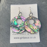 Paua Shell Natural Earrings - by Mhairi Sim - Girl Paua