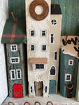 Red Door Village Wall Art/Key/Lead Hanger - by Emma Frame