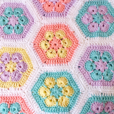 African Flower Crochet Blanket - by Fiona Whyte