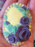 Flower Heart Felt Brooches - by Lucy Jackson